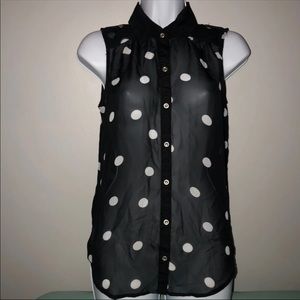 Sheer button up tank
